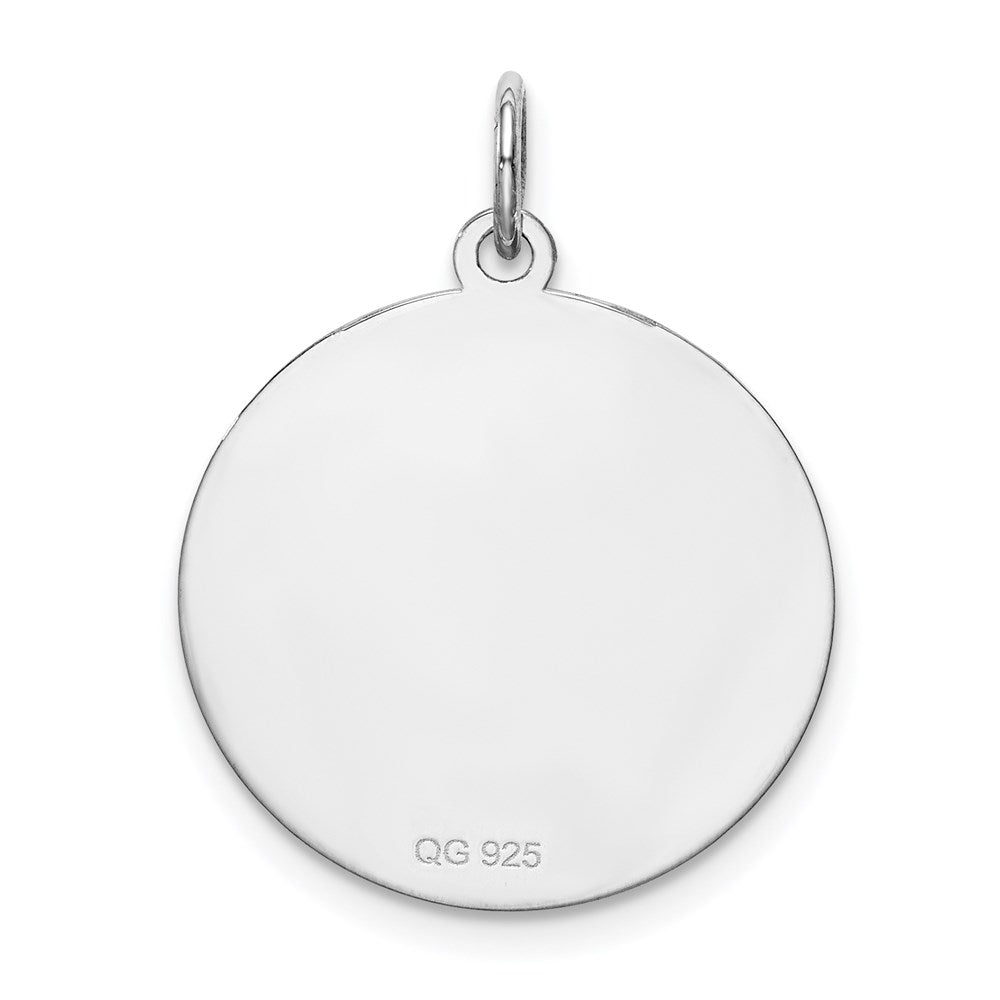 Sterling Silver Rhodium-Plated Brocaded Letter F Initial Charm