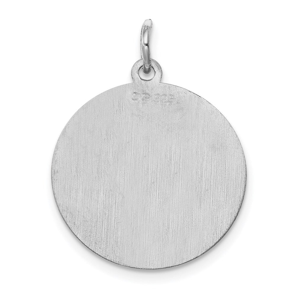 Sterling Silver Rhodium-Plated Brocaded Letter O Initial Charm