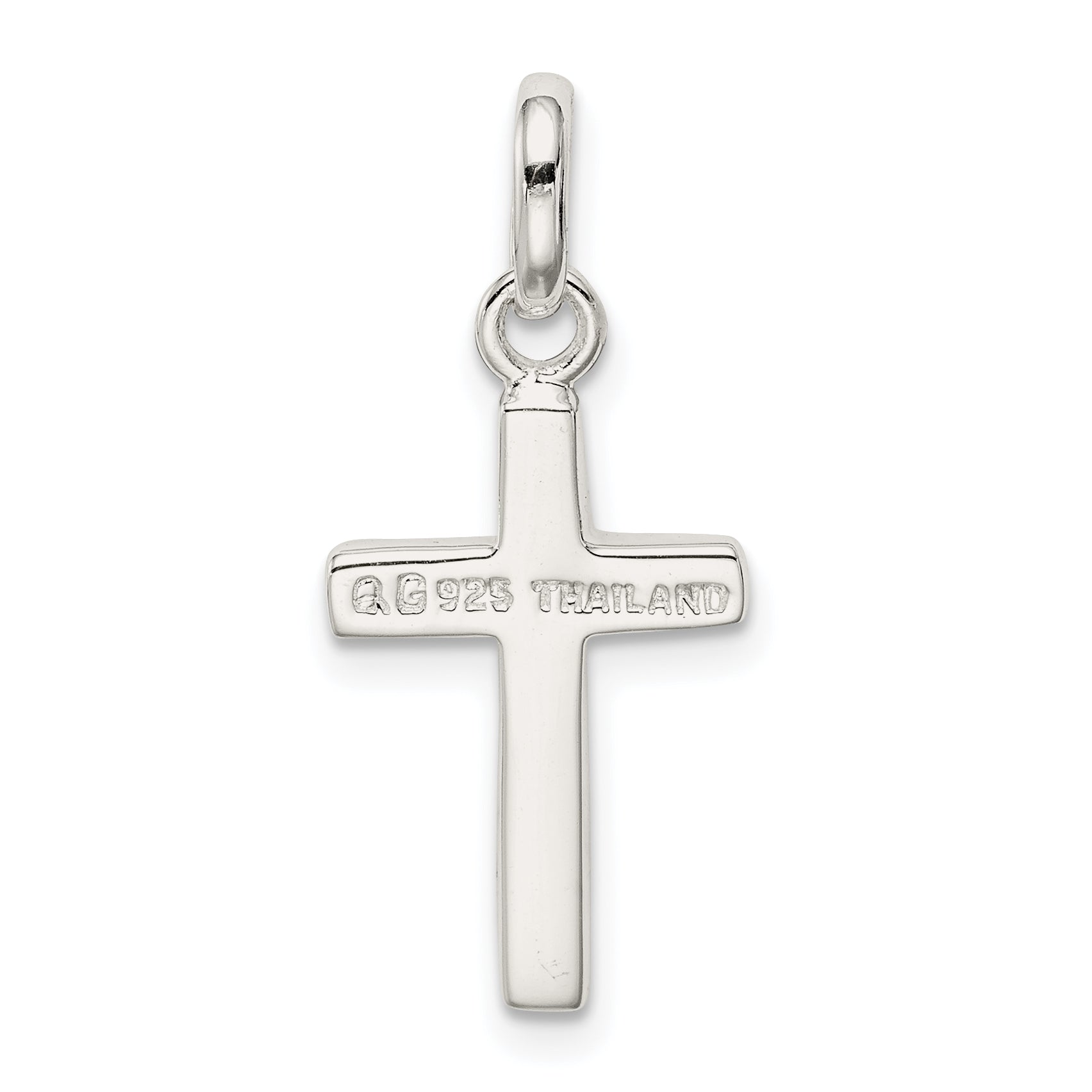 Sterling Silver Polished Cross Charm