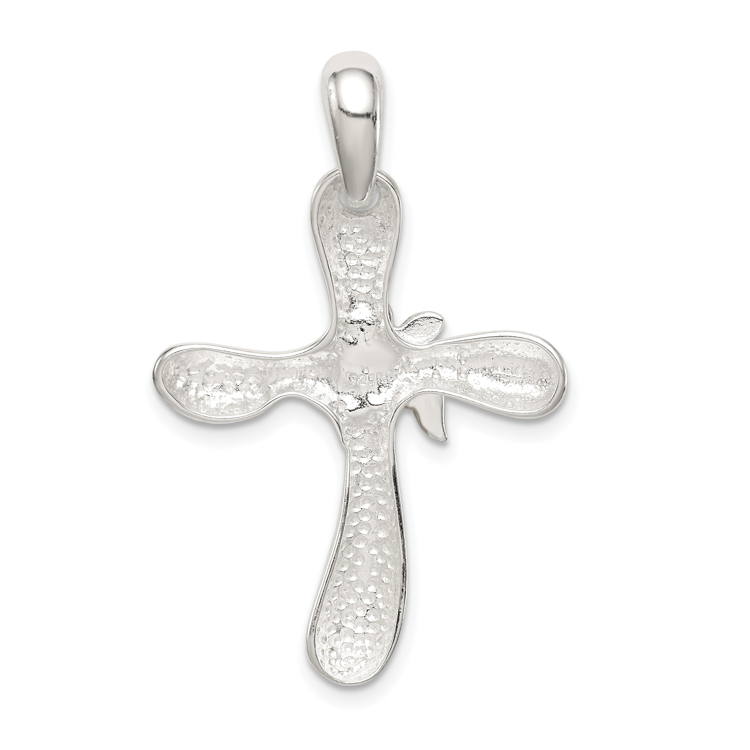 Sterling Silver & Vermeil Dove Cross Pendant