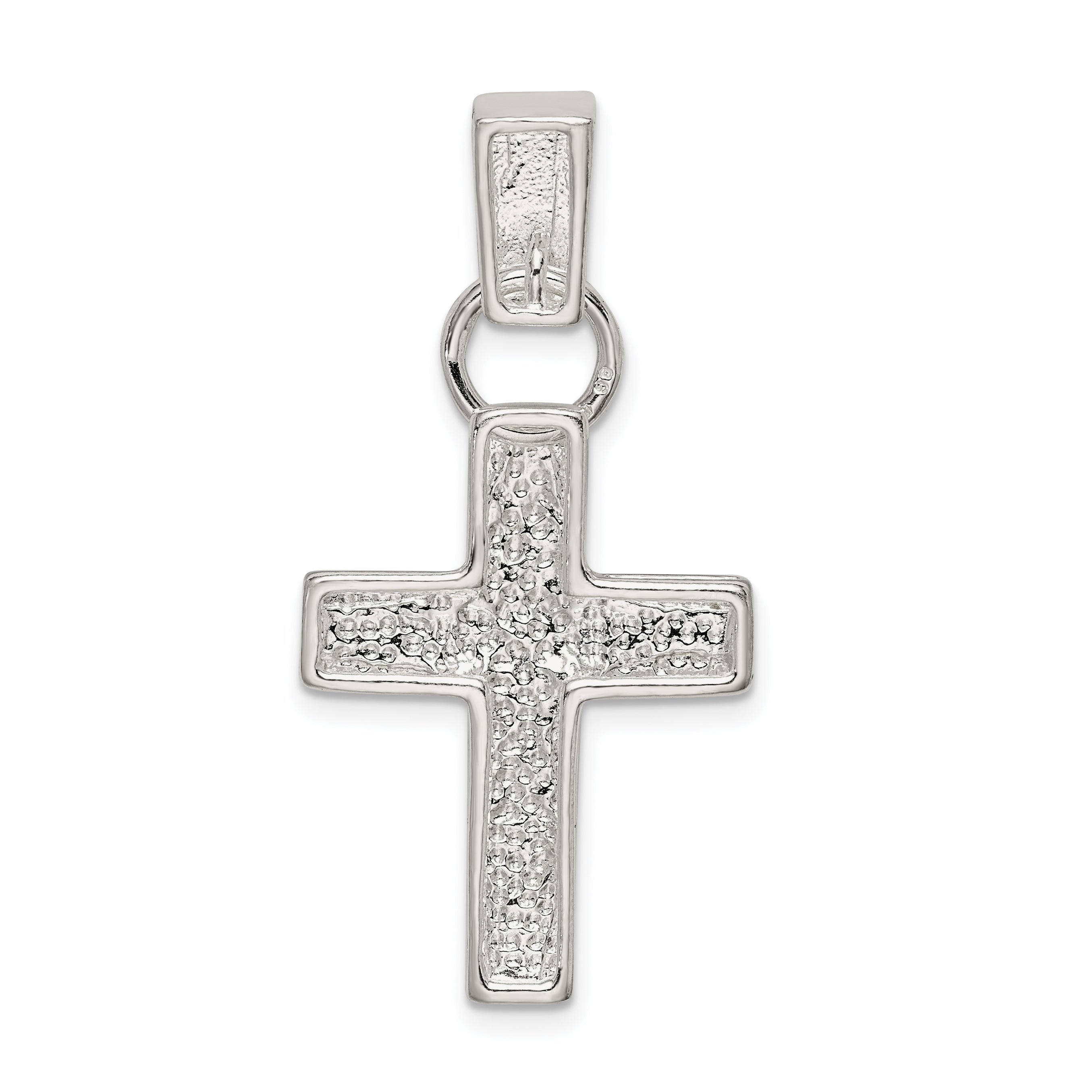 Sterling Silver Hammered Latin Cross Pendant