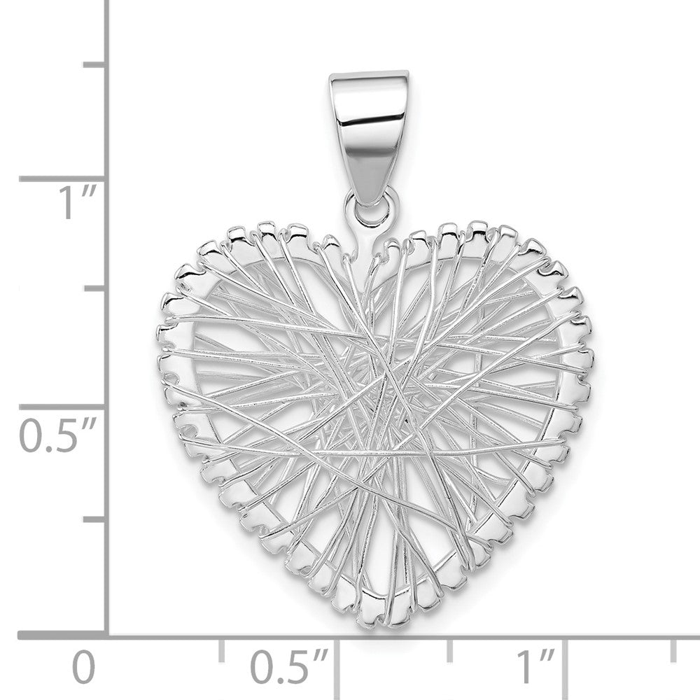 Sterling Silver Wire Heart Pendant
