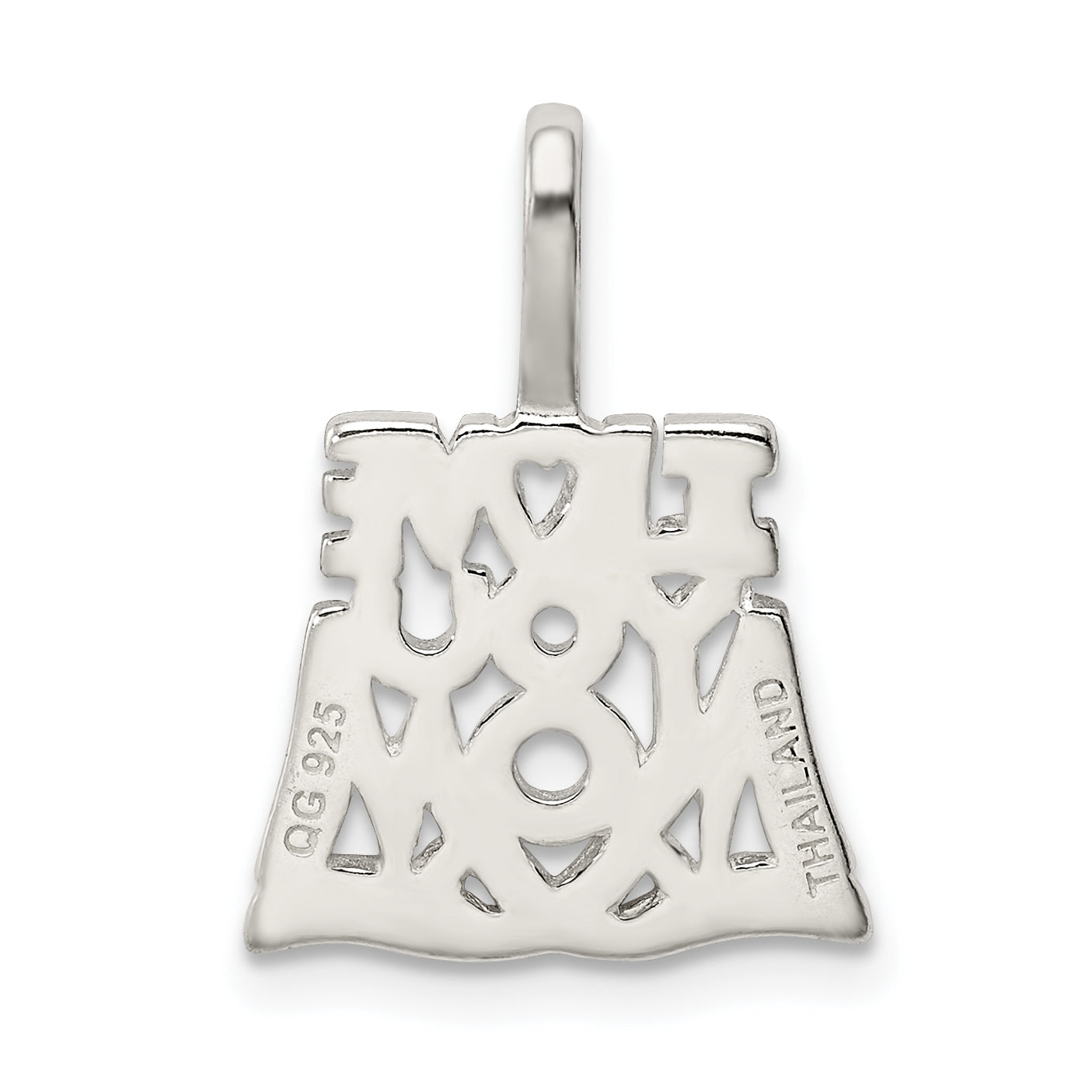 Sterling Silver I Love You Mom Pendant
