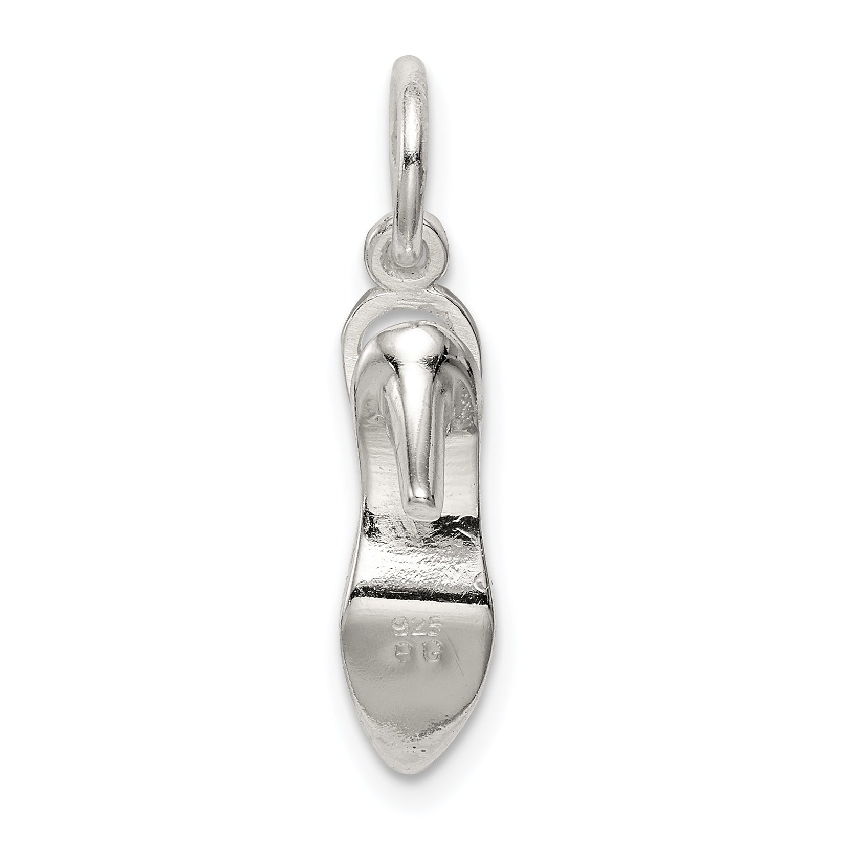 Sterling Silver Cz High Heel Charm