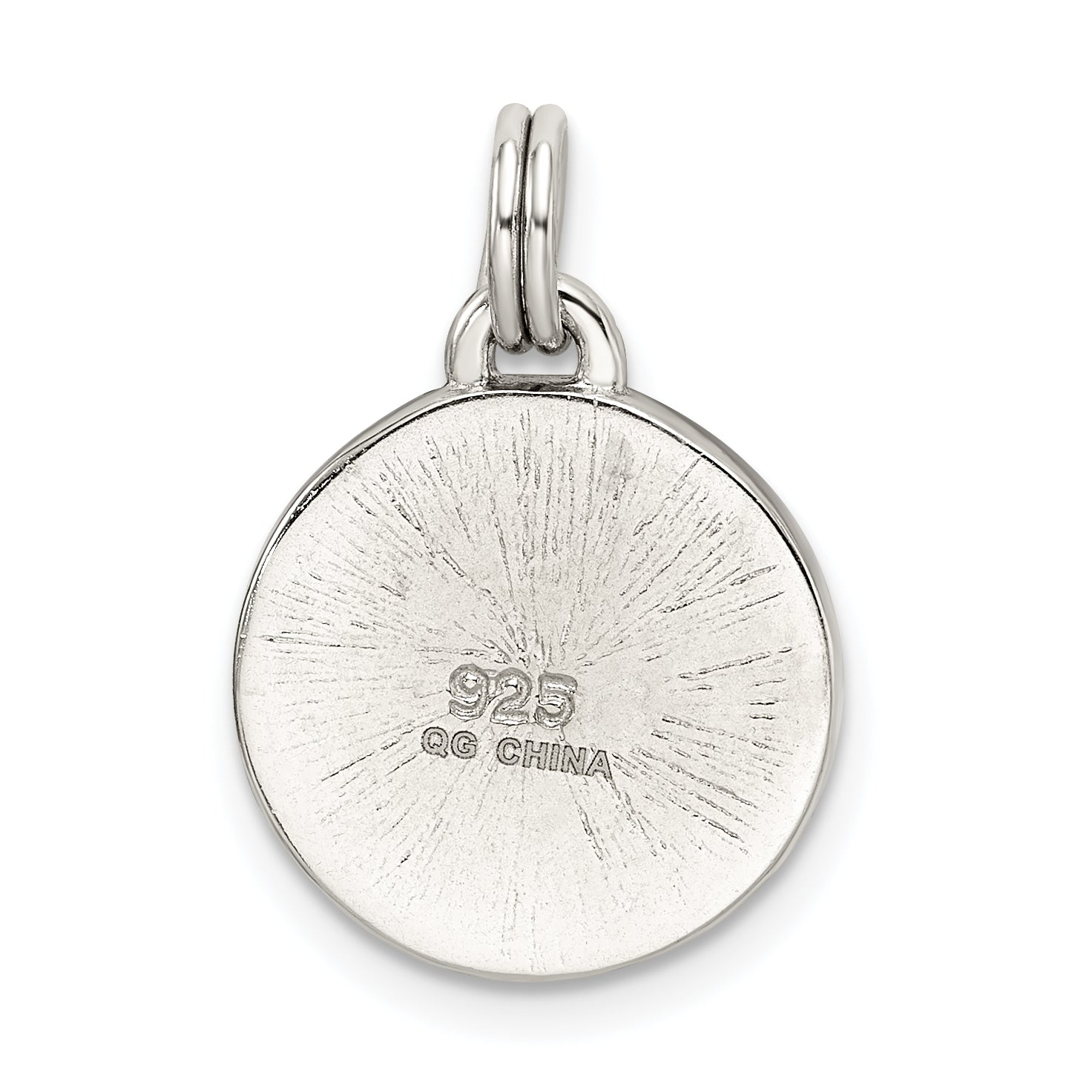 Sterling Silver Rhodium-Plated Four Leaf Clover Charm