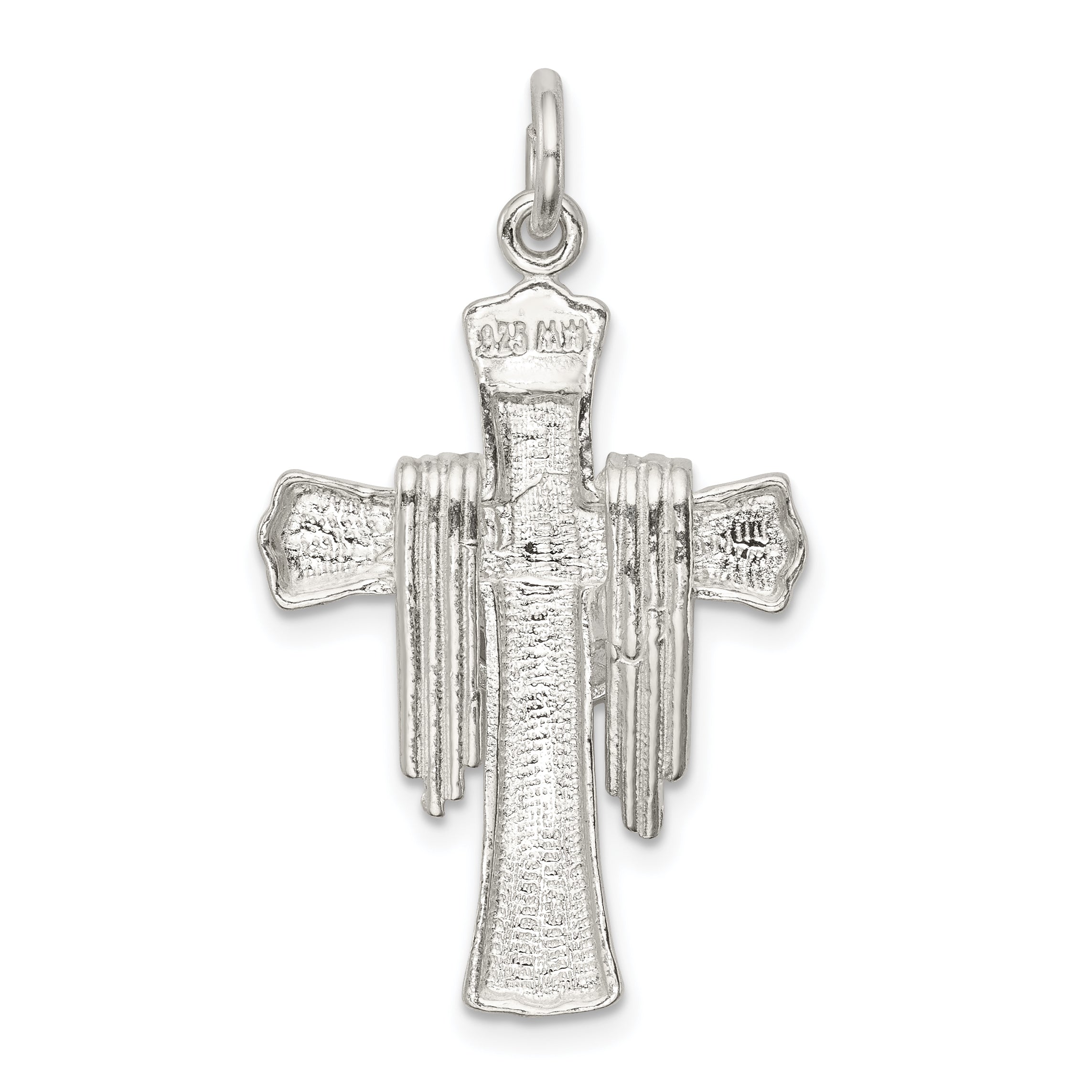 Sterling Silver Draped Cross Charm