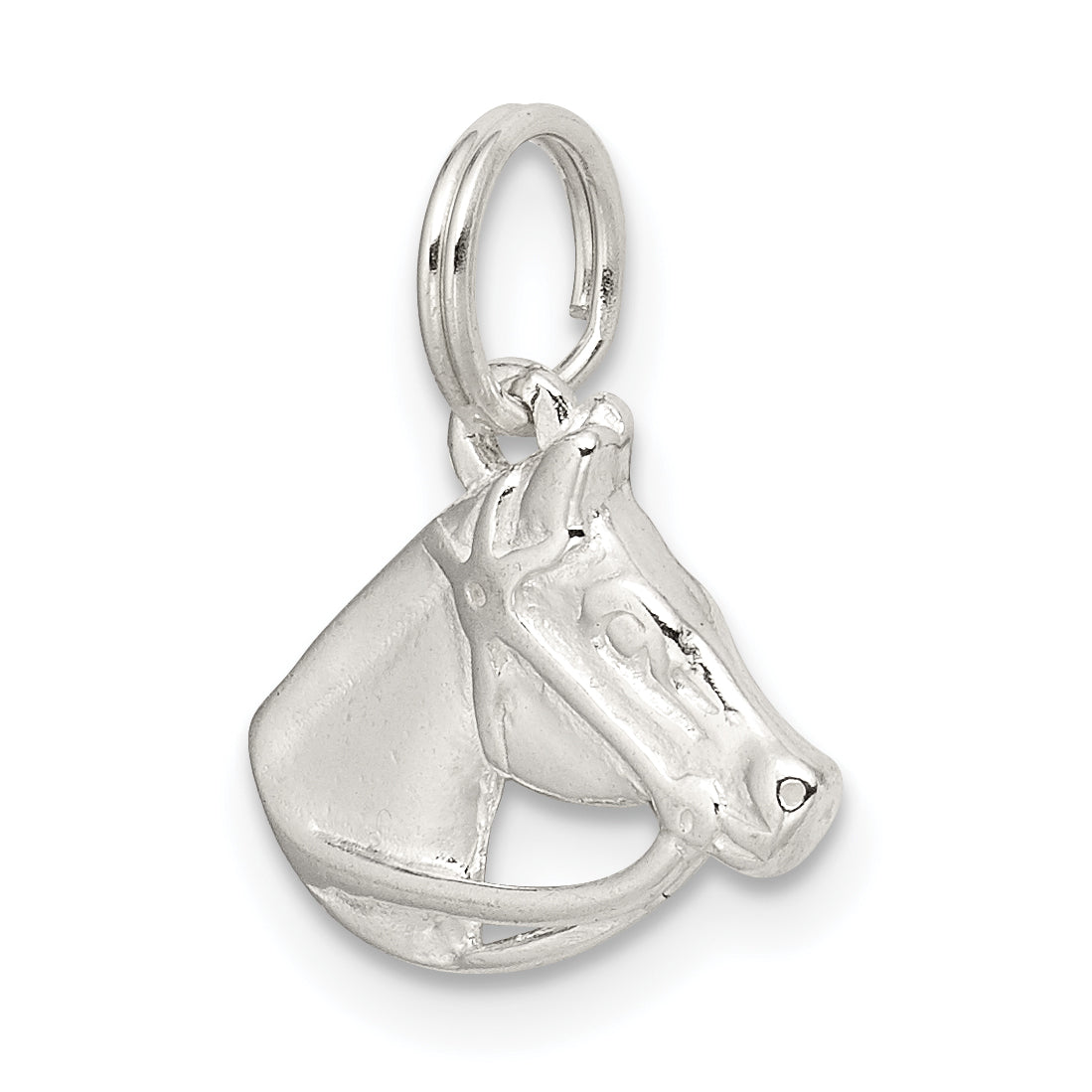 Sterling Silver Horse Head With Bridle Charm