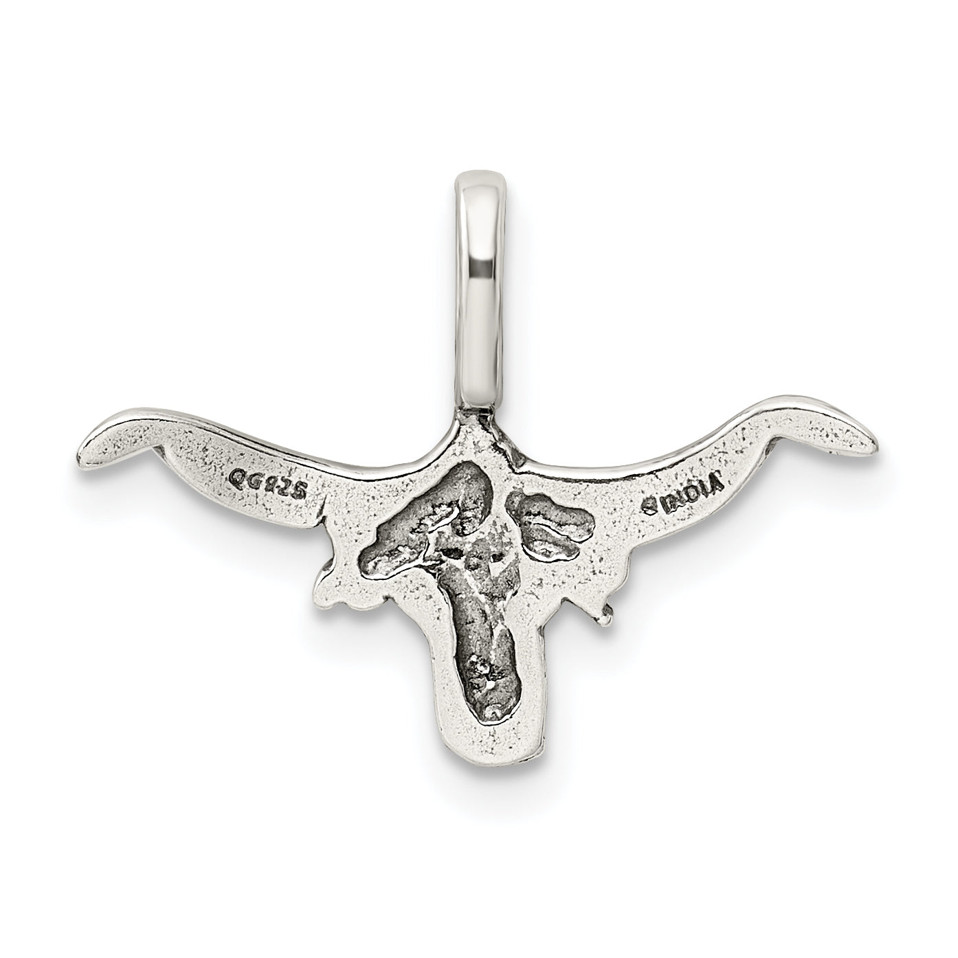 Sterling Silver Bull With Horns Pendant