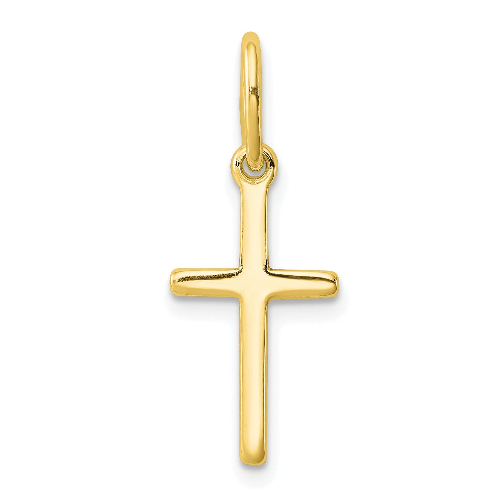 Ss/Gold Plated Sterling Silver Gold-Tone Polished Latin Cross Charm
