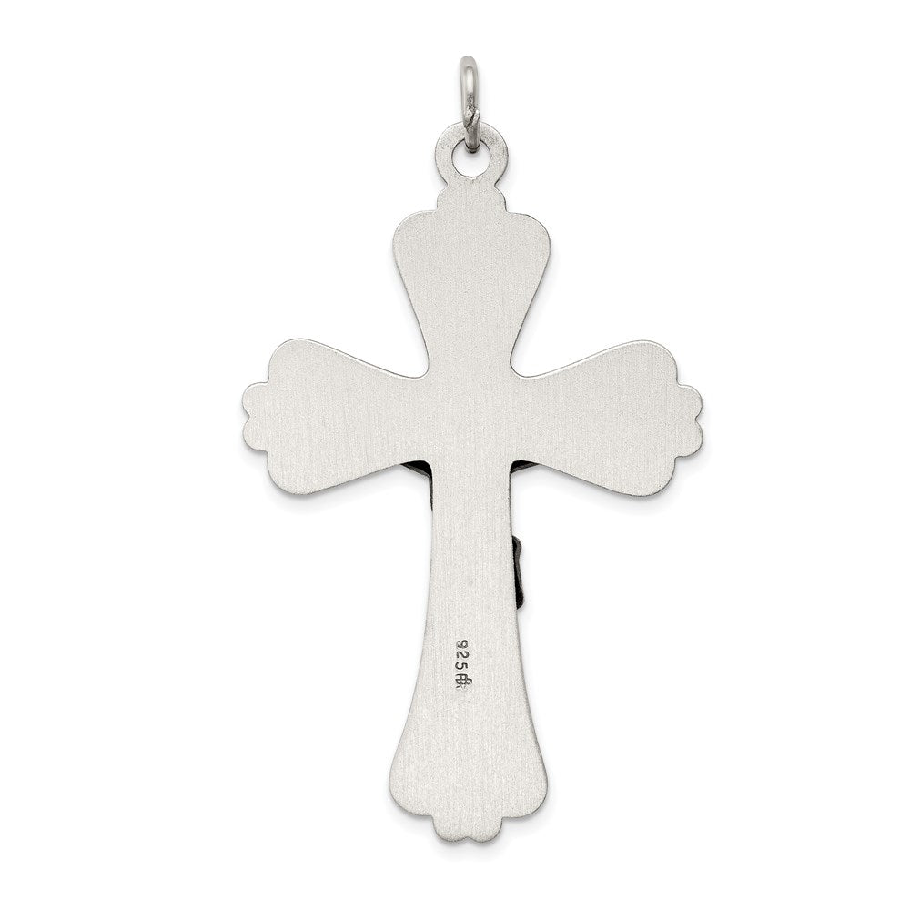 Sterling Silver Antiqued Inri Crucifix Pendant