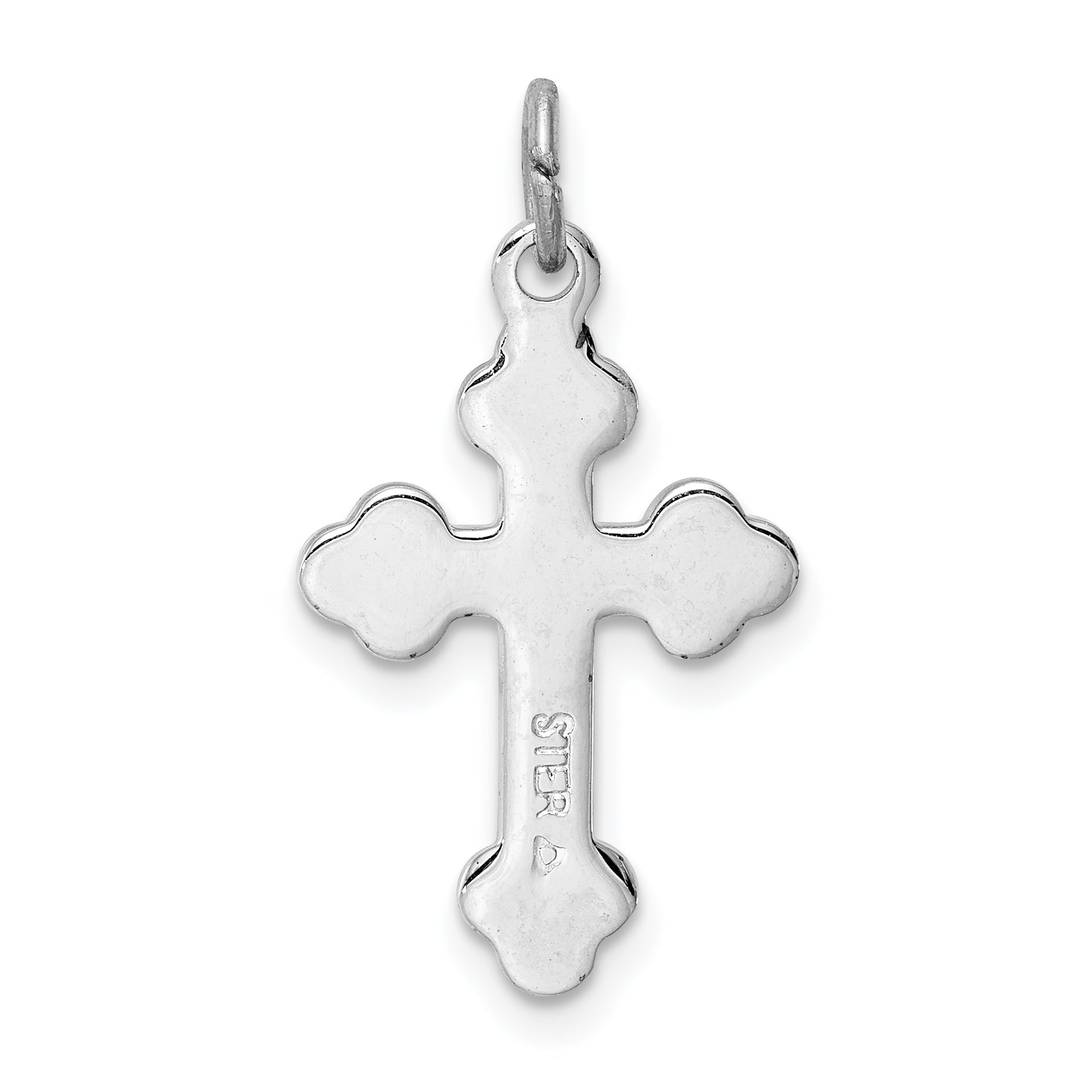 Sterling Silver Rhodium-Plated & 18K Gold-Plated Cross Charm