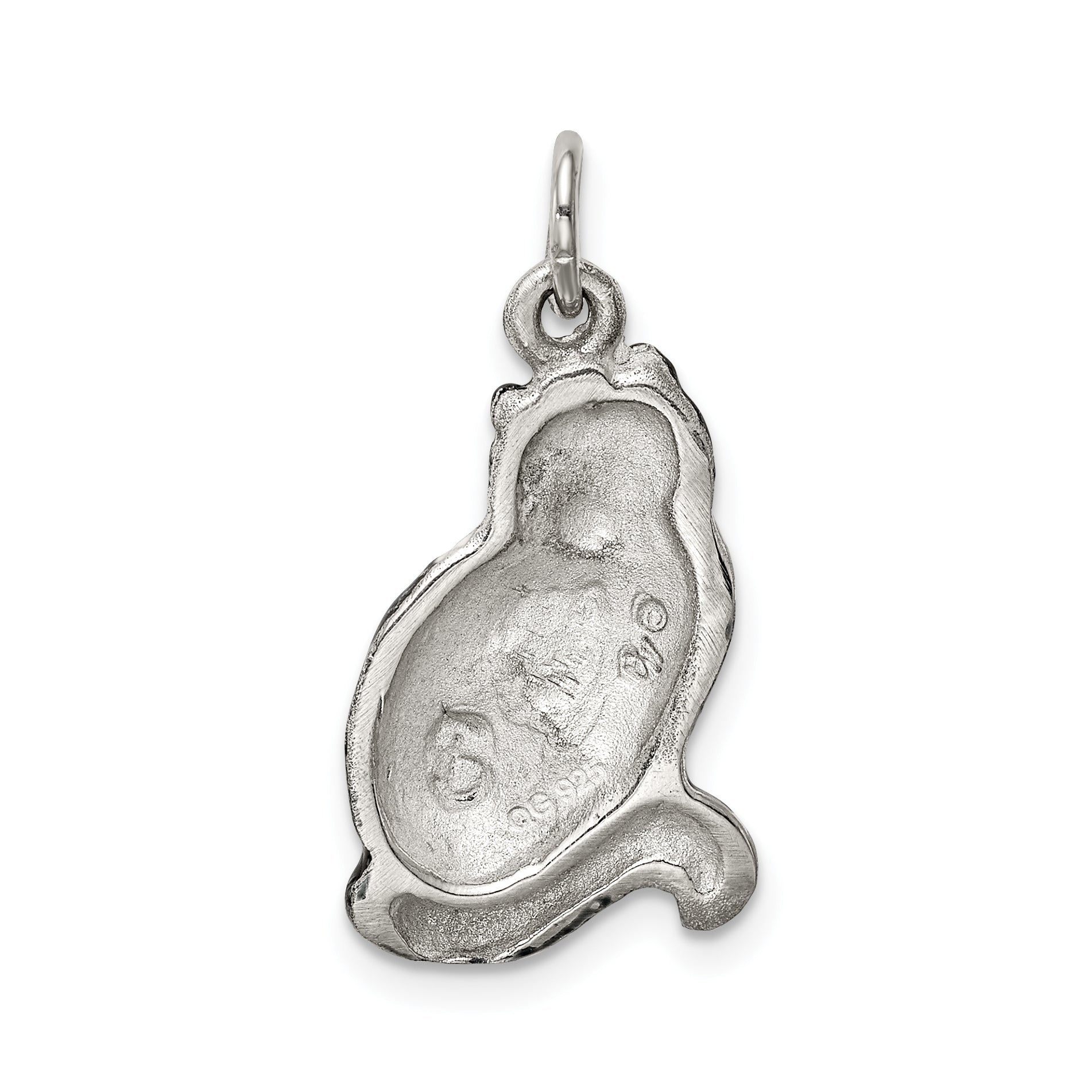 Sterling Silver Enamel Black & White Cat Charm