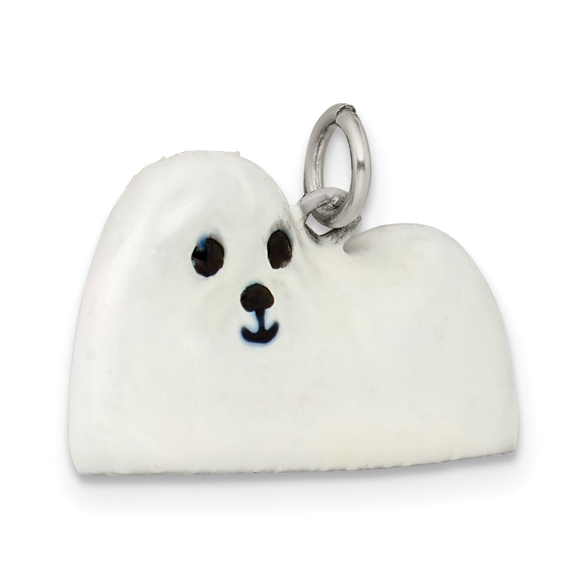 Sterling Silver Enameled Maltese Charm