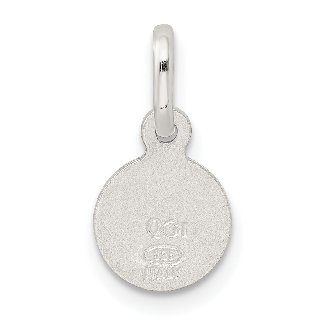 Sterling Silver Rhodium-Plated Satin Angel Charm