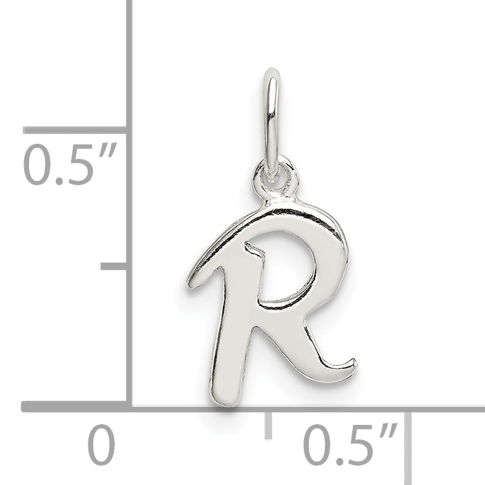 Sterling Silver Letter R Initial Charm