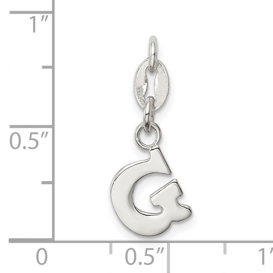 Sterling Silver Letter G Initial Charm
