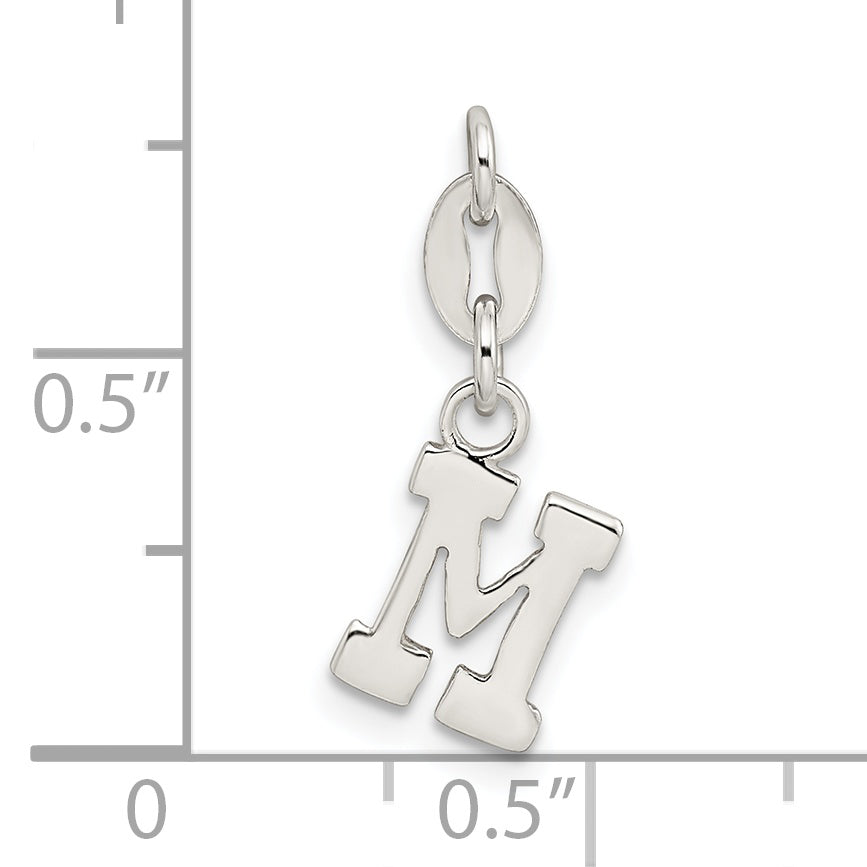Sterling Silver Letter M Initial Charm