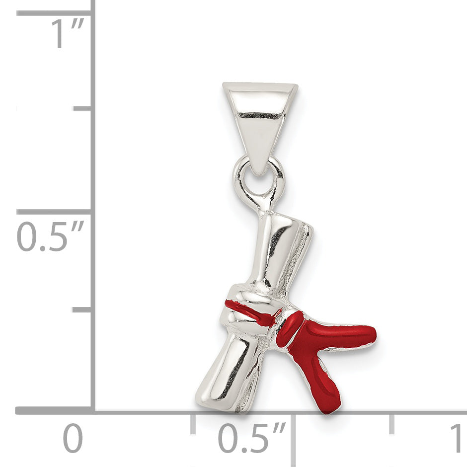 Sterling Silver Enameled Diploma Charm
