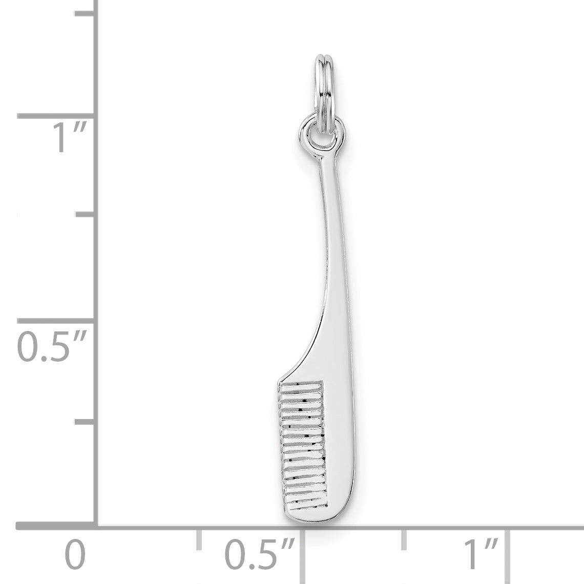 Sterling Silver Polished Comb Charm