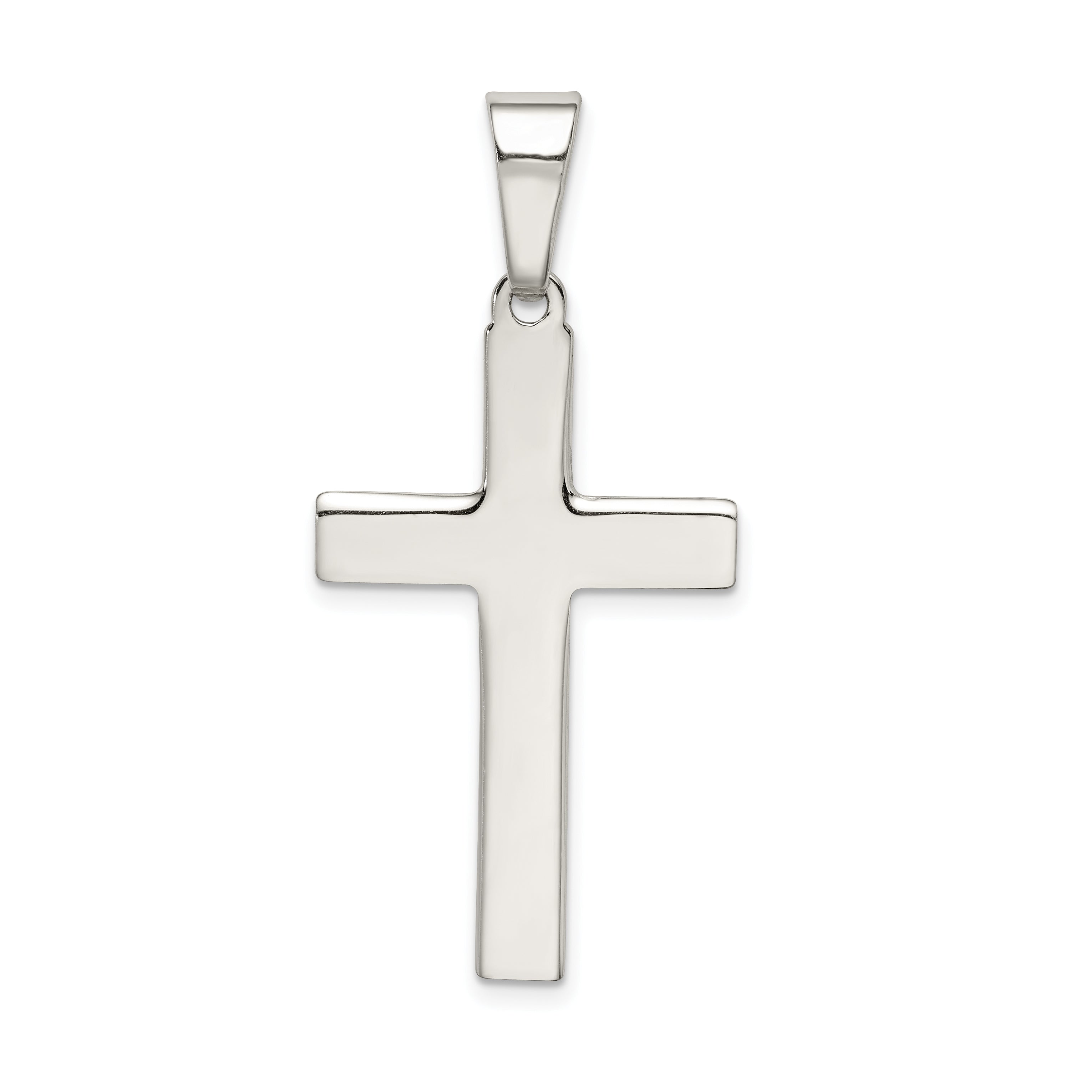 Sterling Silver Polished Cross Pendant