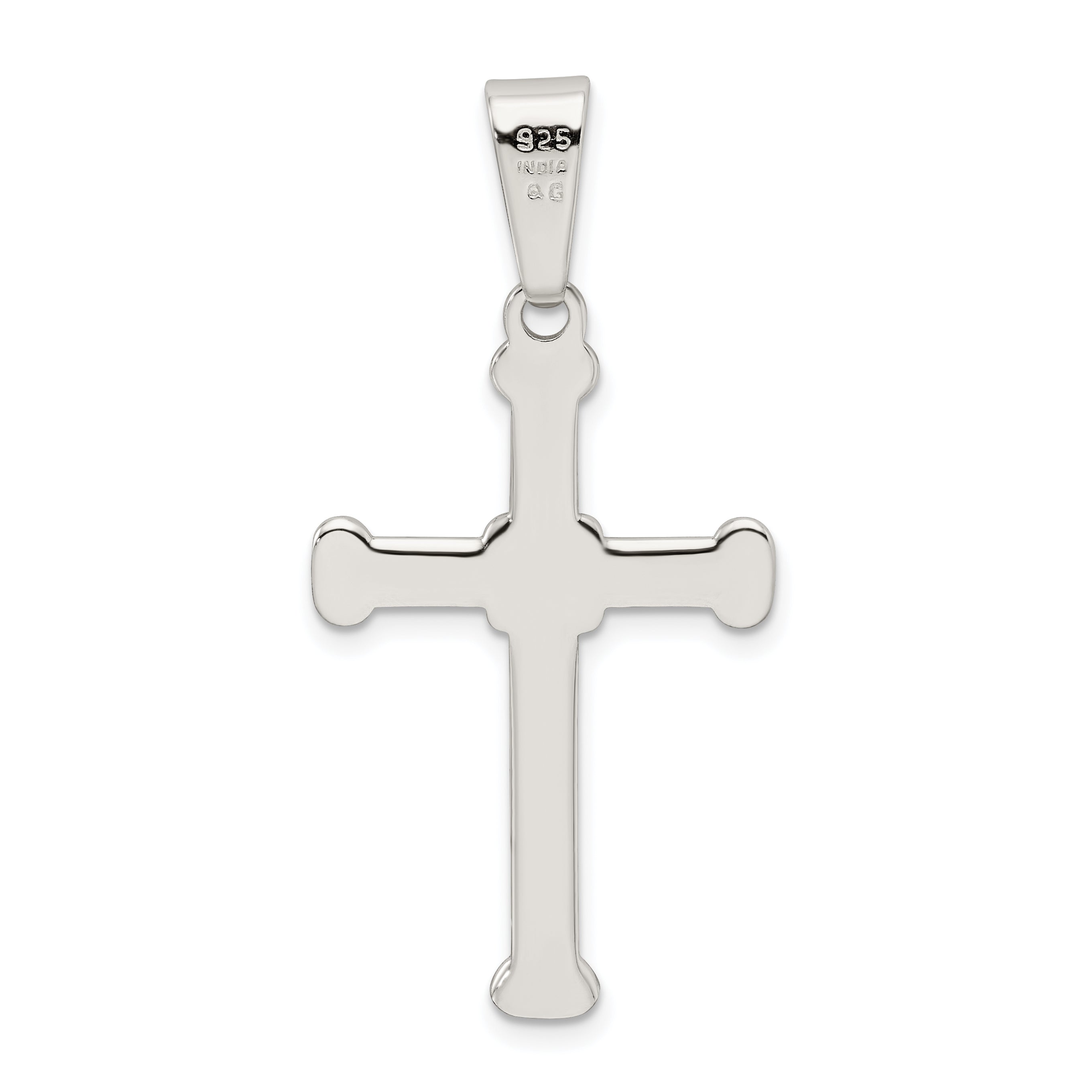 Sterling Silver Polished Cross Pendant