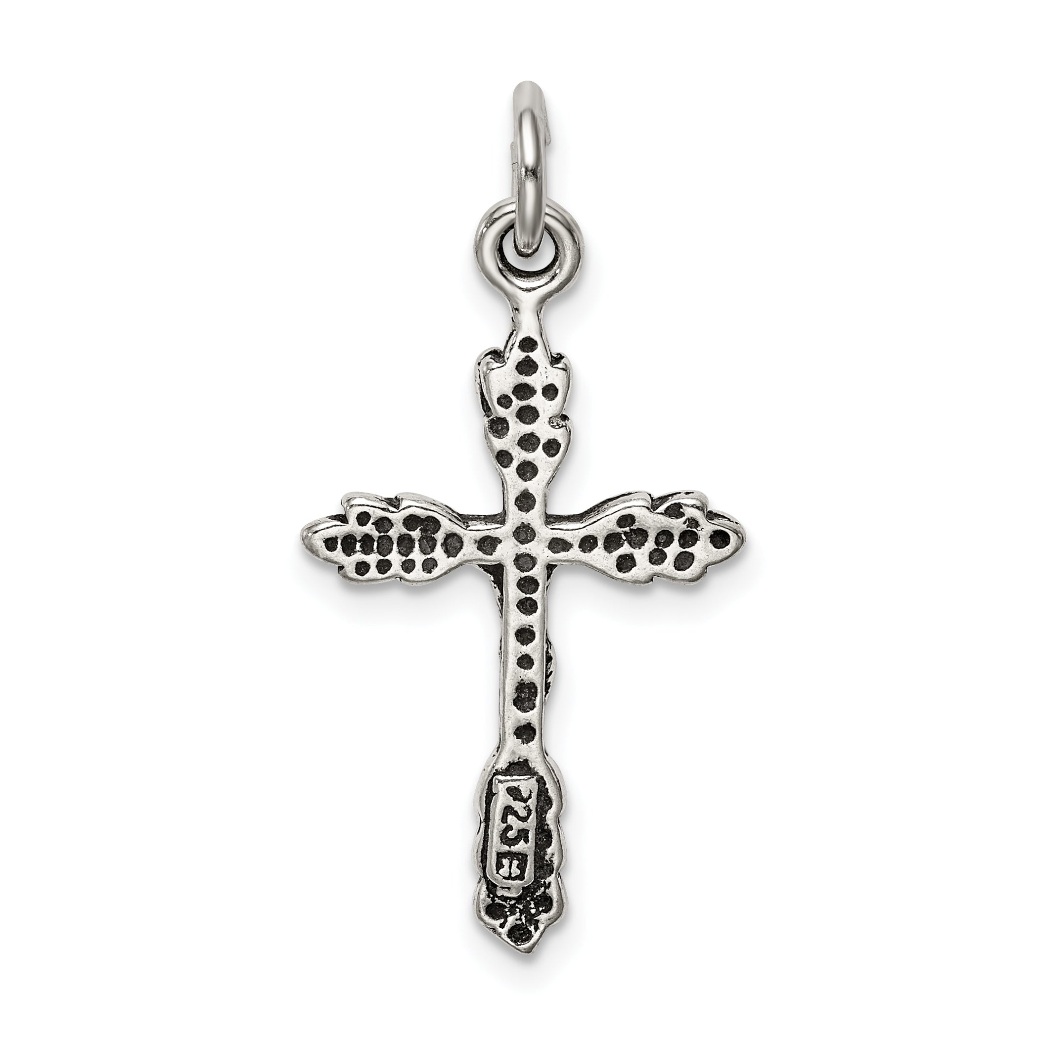 Sterling Silver Antiqued Crucifix Charm