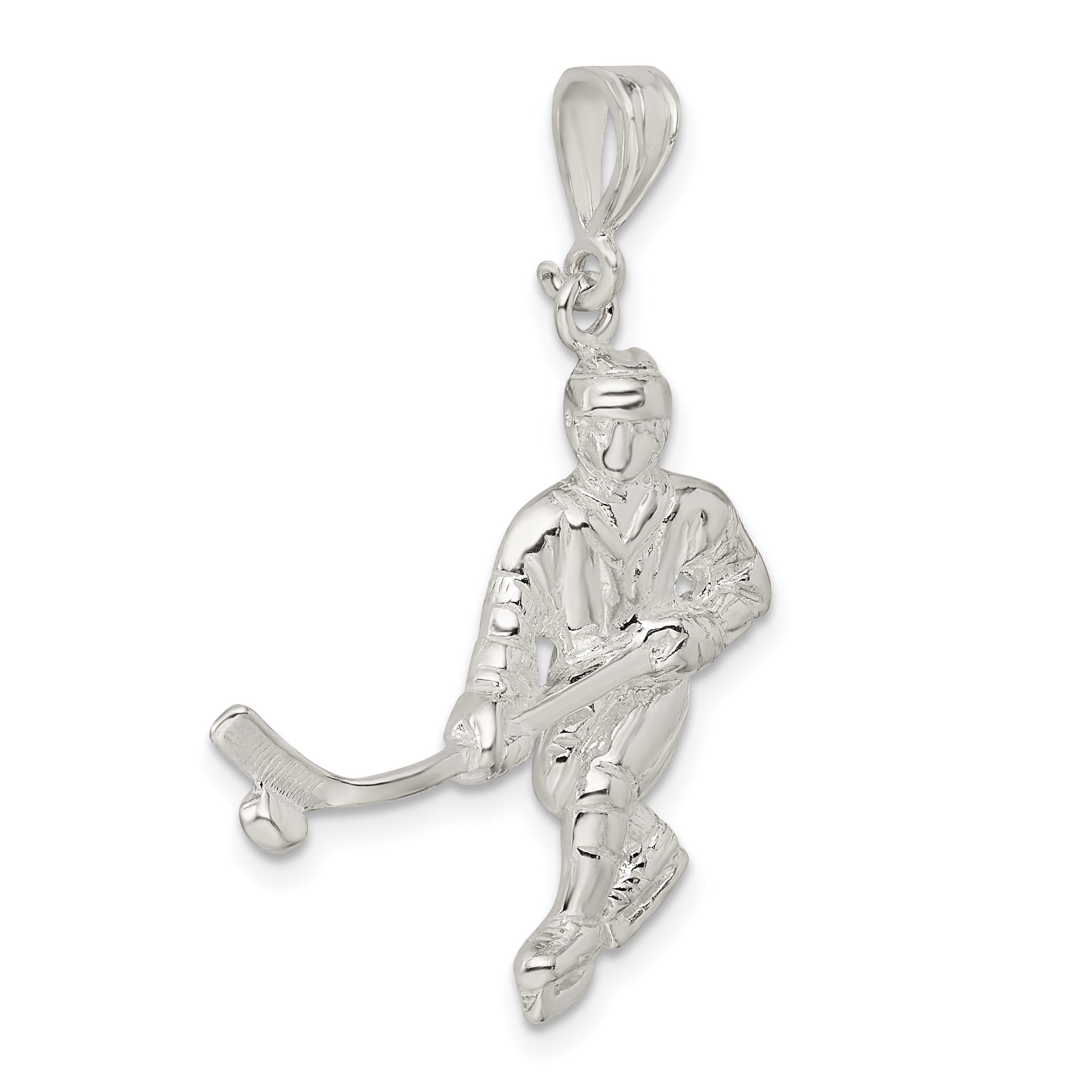 Sterling Silver Hockey Player Charm