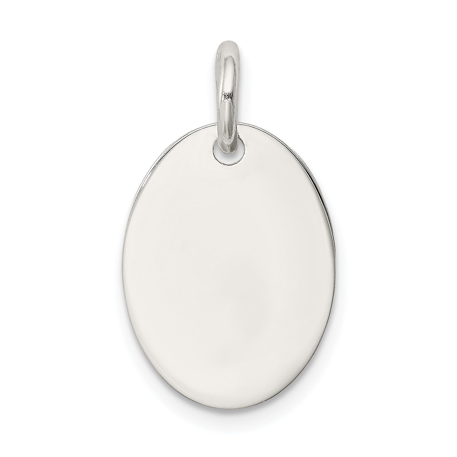 Sterling Silver Polished Enamel Joy Pendant