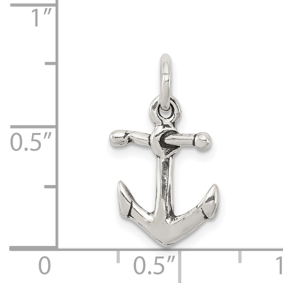 Sterling Silver Antiqued Anchor Charm