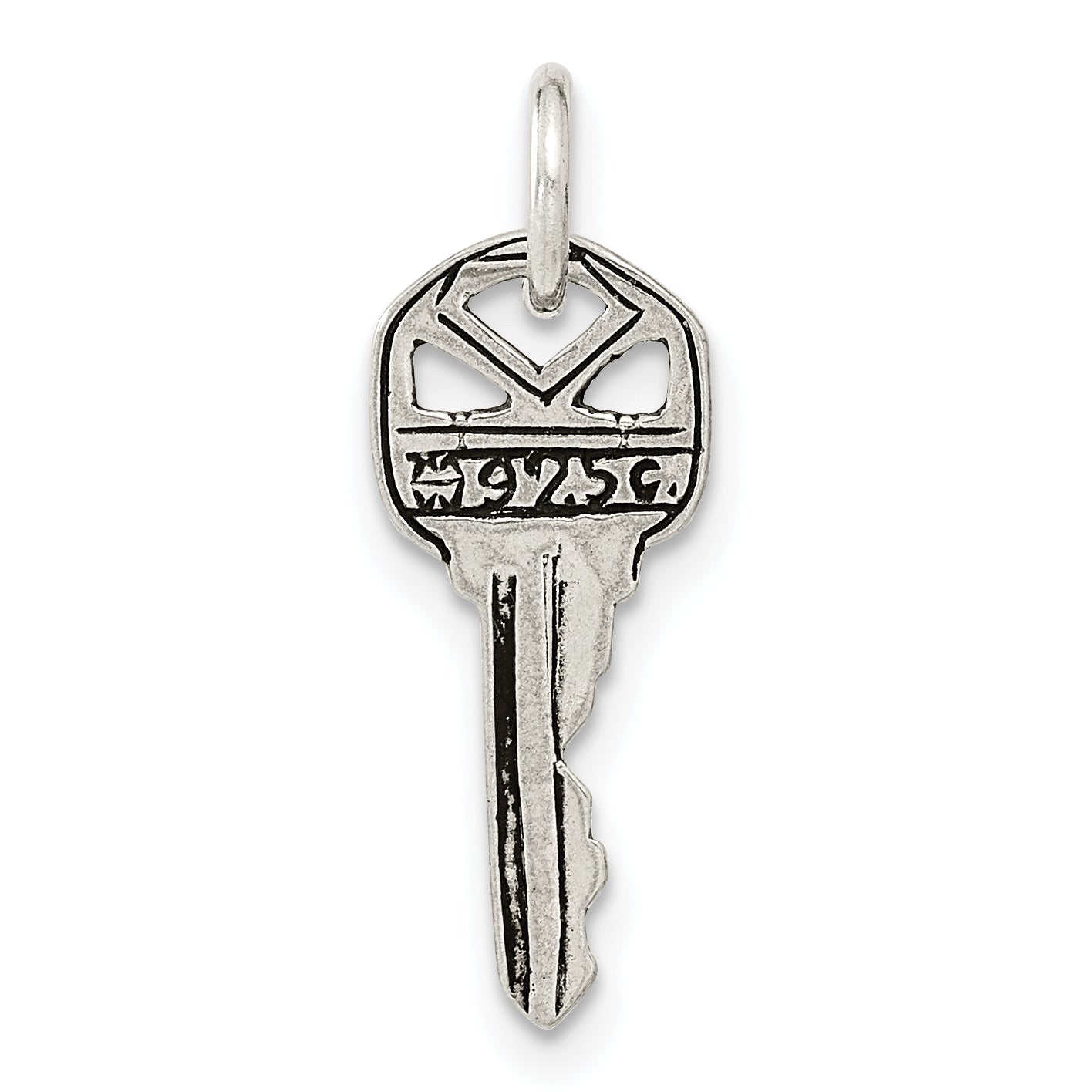 Sterling Silver Antiqued Key Charm