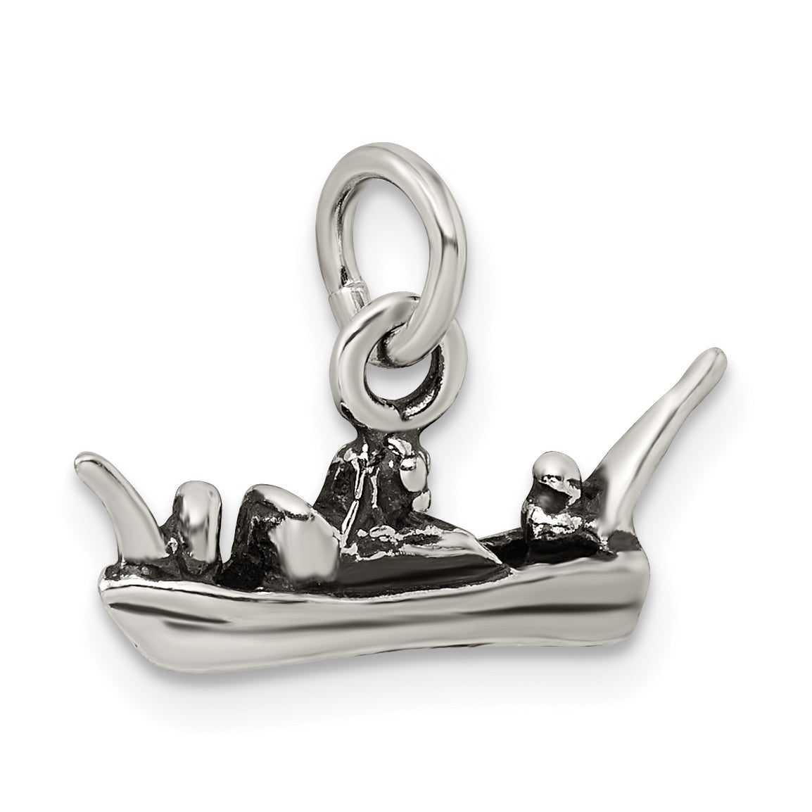 Sterling Silver Antiqued Boat Charm