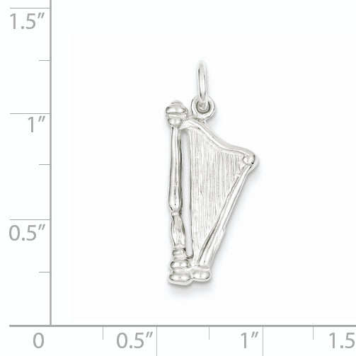 Sterling Silver Harp Charm