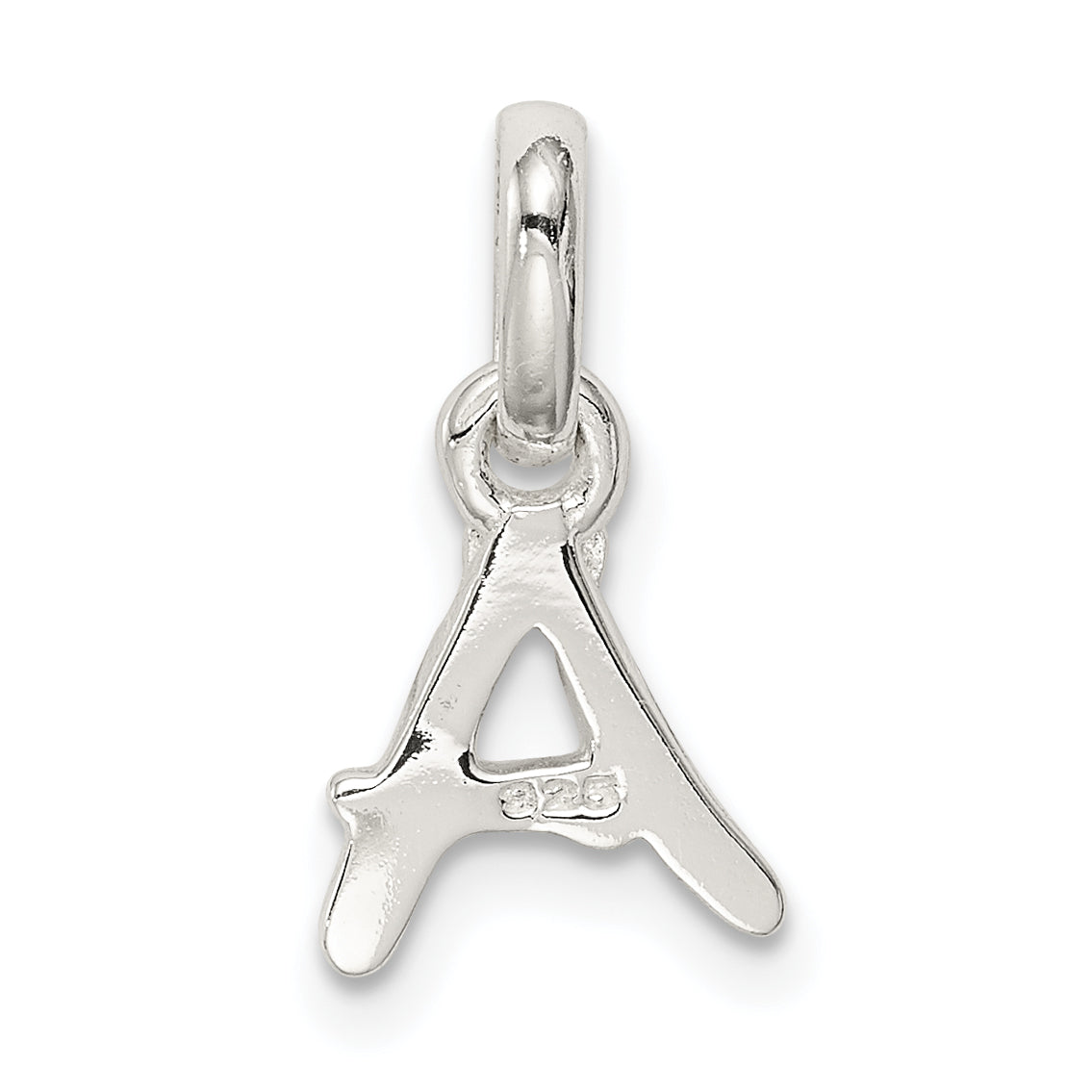 Sterling Silver Letter A With Enamel Pendant