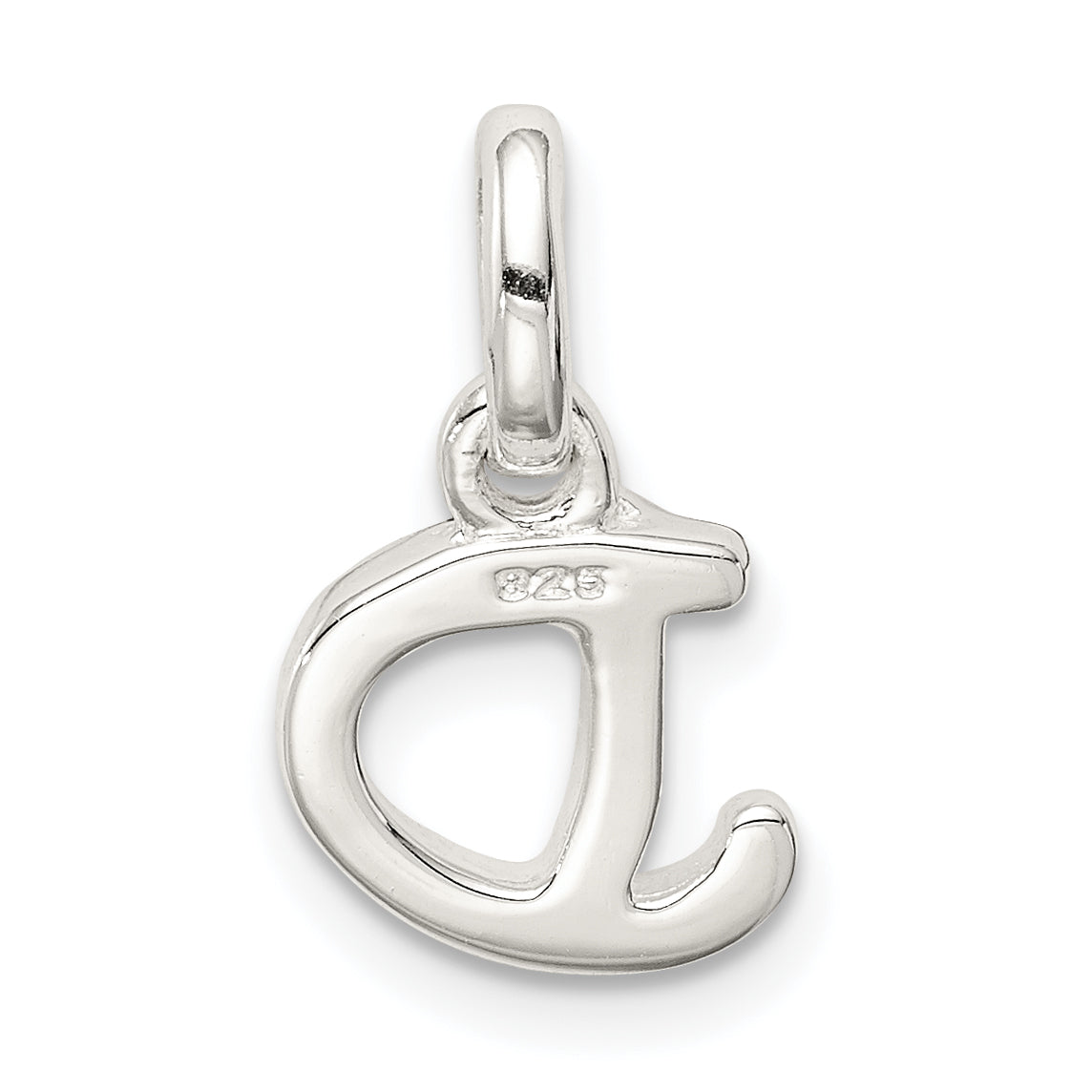 Sterling Silver Letter D With Enamel Pendant