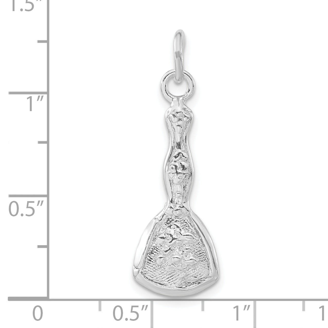 Sterling Silver 3-D Polished Mirror Charm