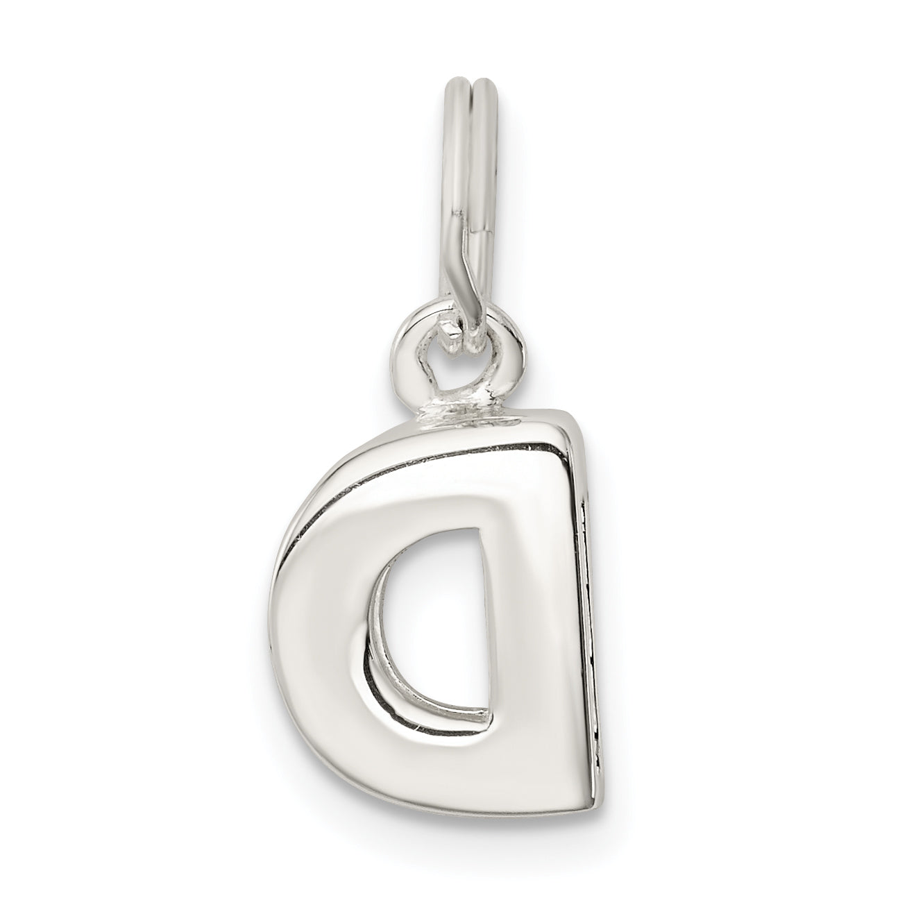 Sterling Silver Letter D Initial Charm