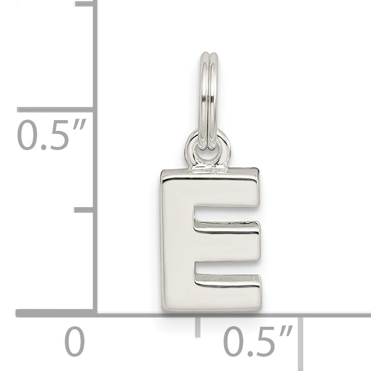Sterling Silver Letter E Initial Charm