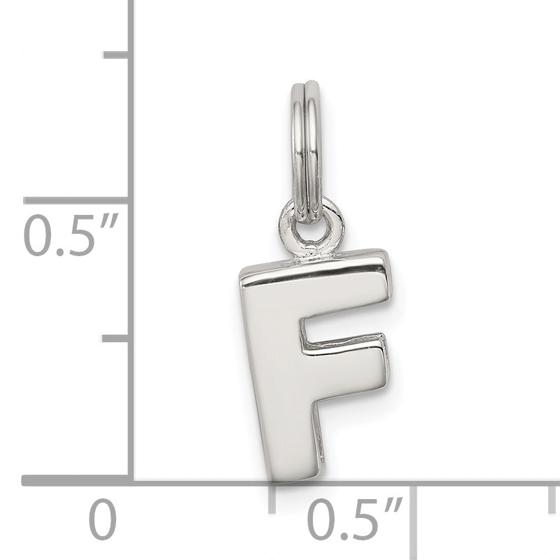 Sterling Silver Letter F Initial Charm