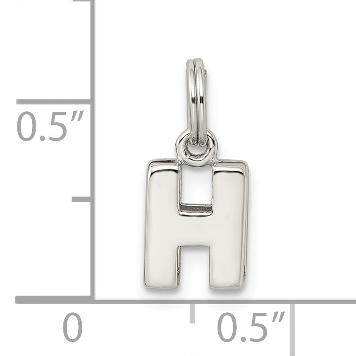 Sterling Silver Letter H Initial Charm