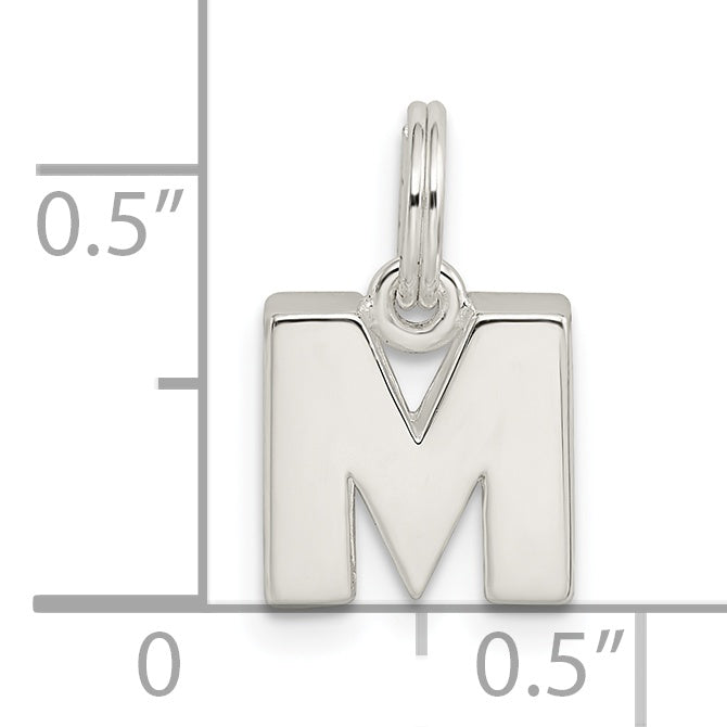 Sterling Silver Letter M Initial Charm