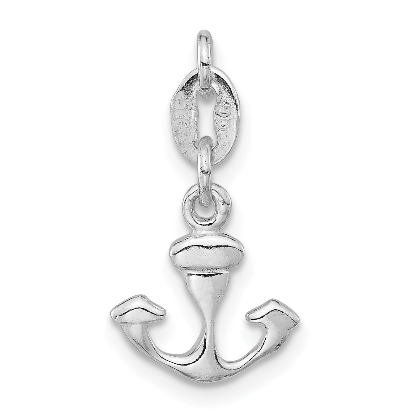 Sterling Silver Polished Anchor Charm