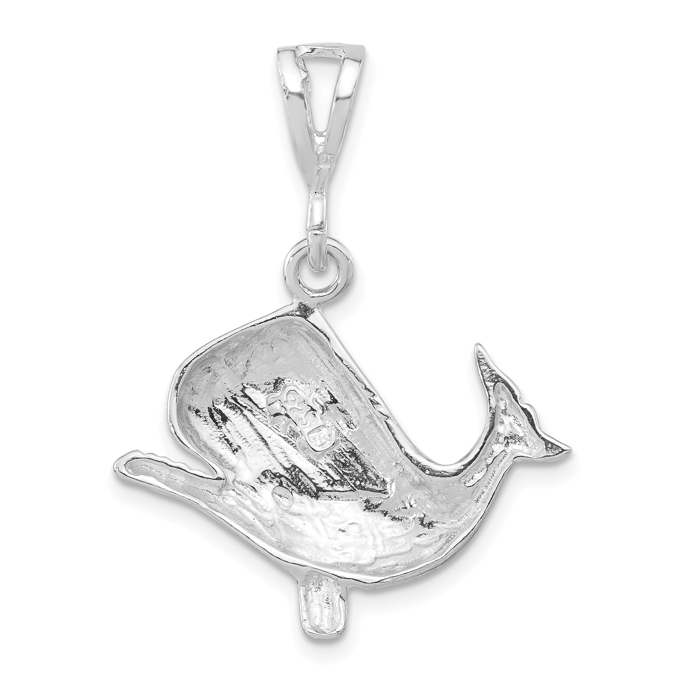 Sterling Silver Polished Whale Pendant