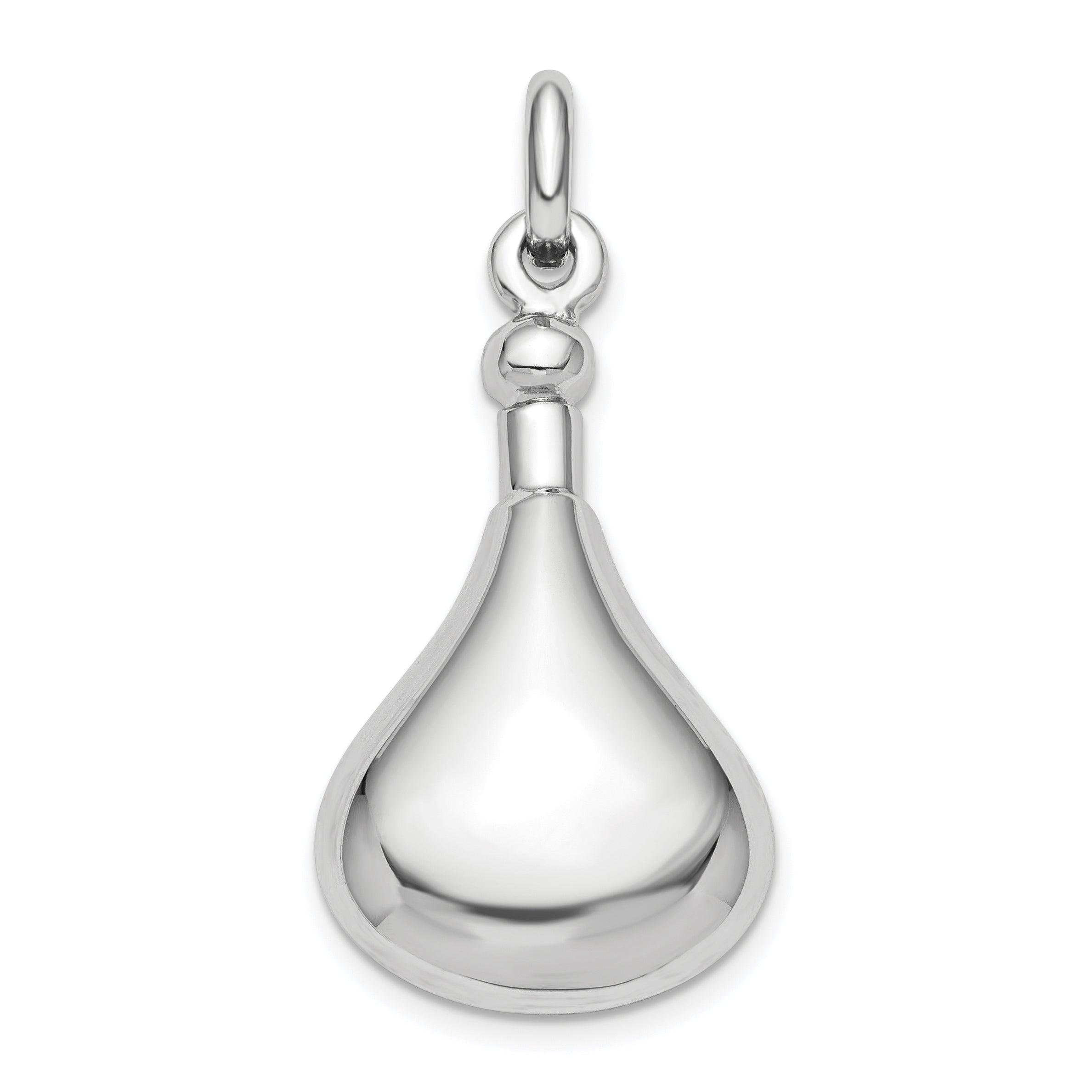 Sterling Silver Rhod-Plat Polished Screw Top Ash Holder Pendant