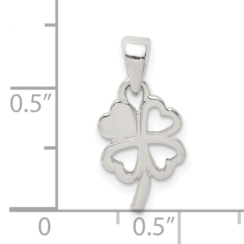 Sterling Silver Polished Clover Pendant