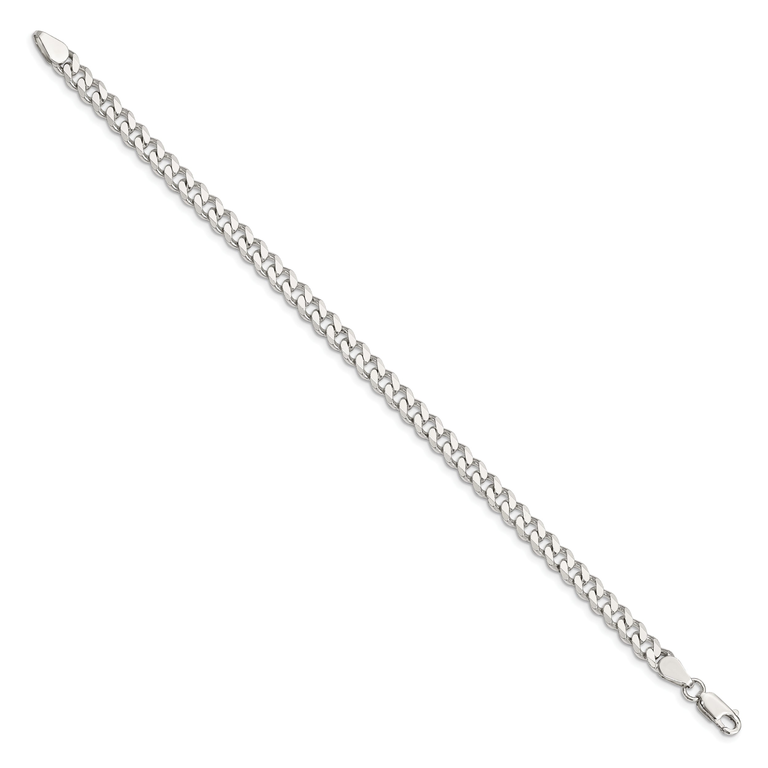 8 Inch Sterling Silver 5.7mm Curb Chain Bracelet
