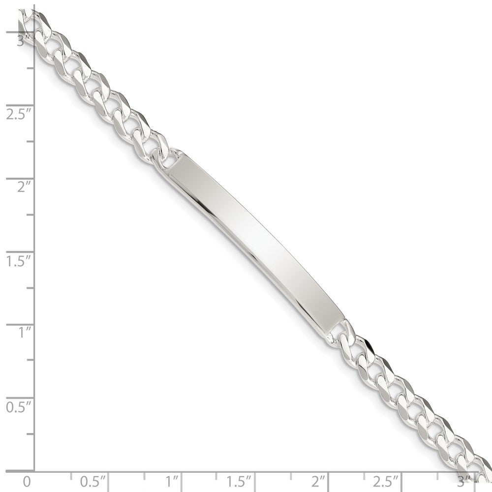 8 Inch Sterling Silver Curb Id Bracelet