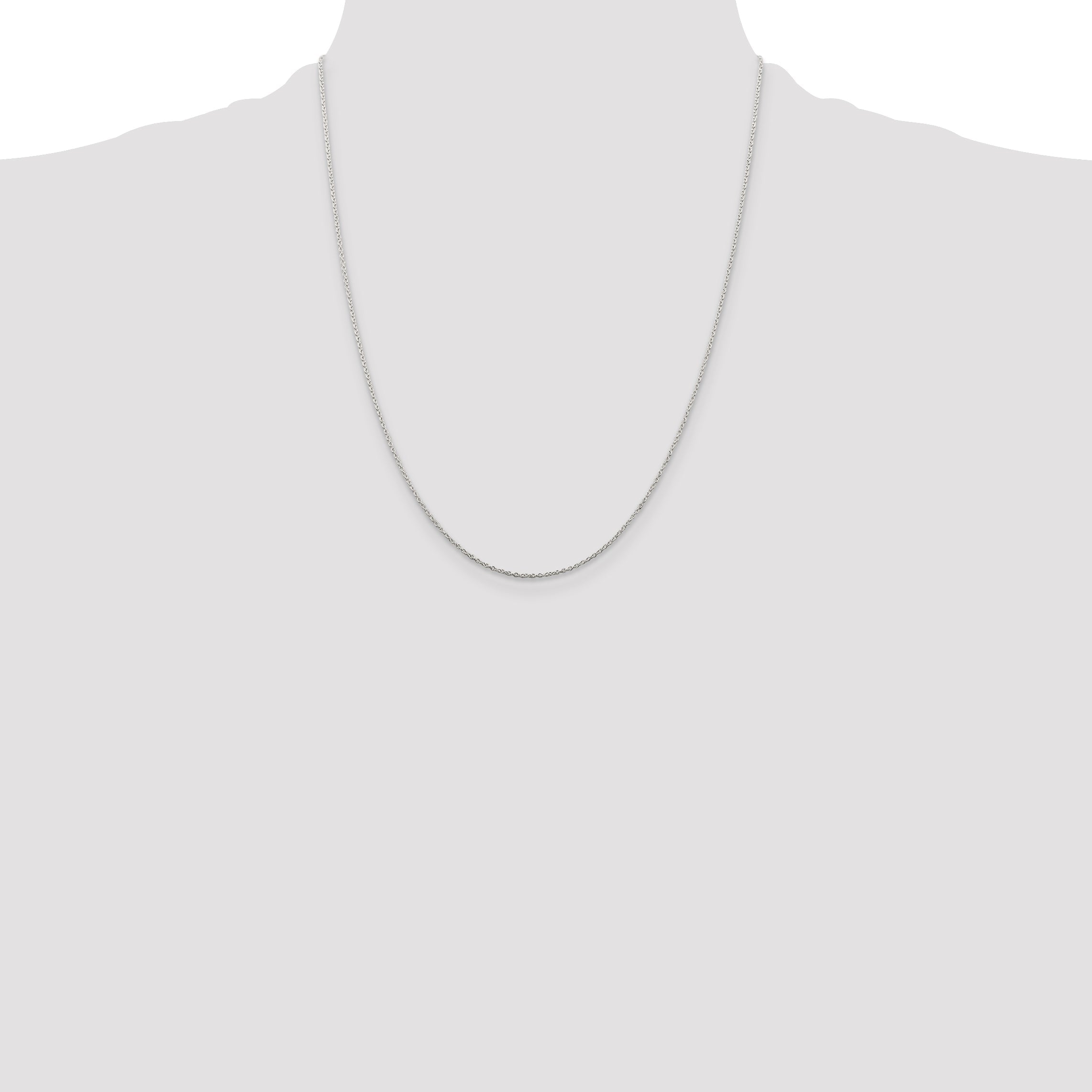 22 Inch Sterling Silver 1mm Cable Chain Necklace