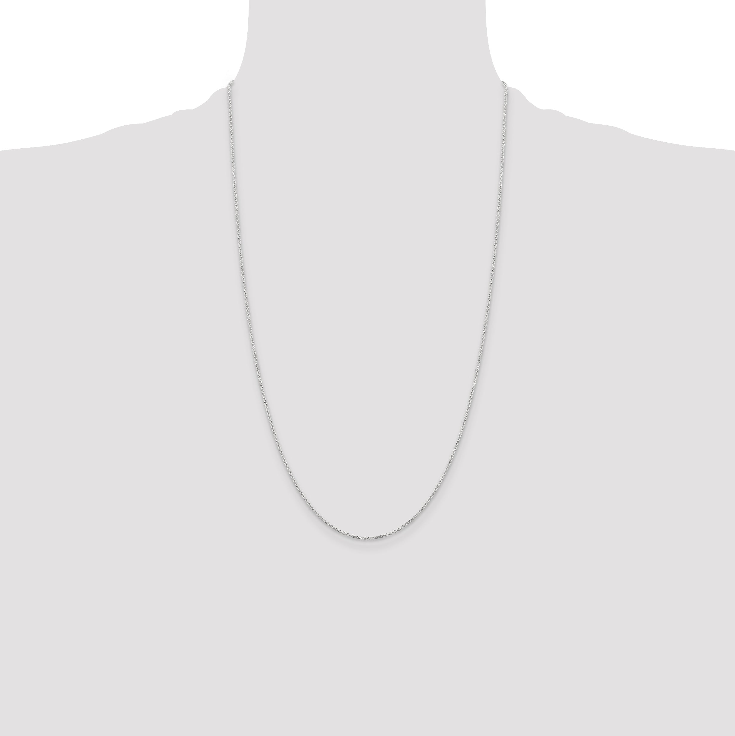 26 Inch Sterling Silver 1.25mm Cable Chain Necklace