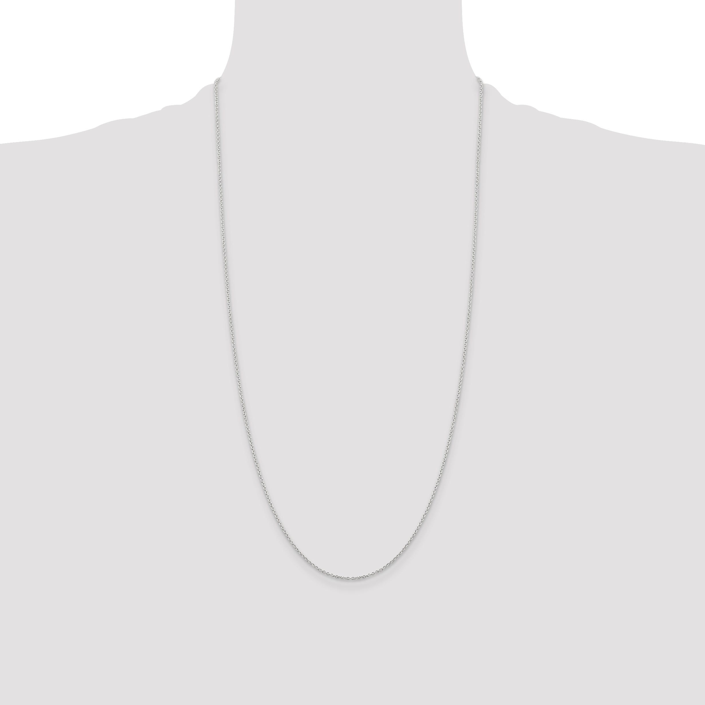 28 Inch Sterling Silver 1.25mm Cable Chain Necklace