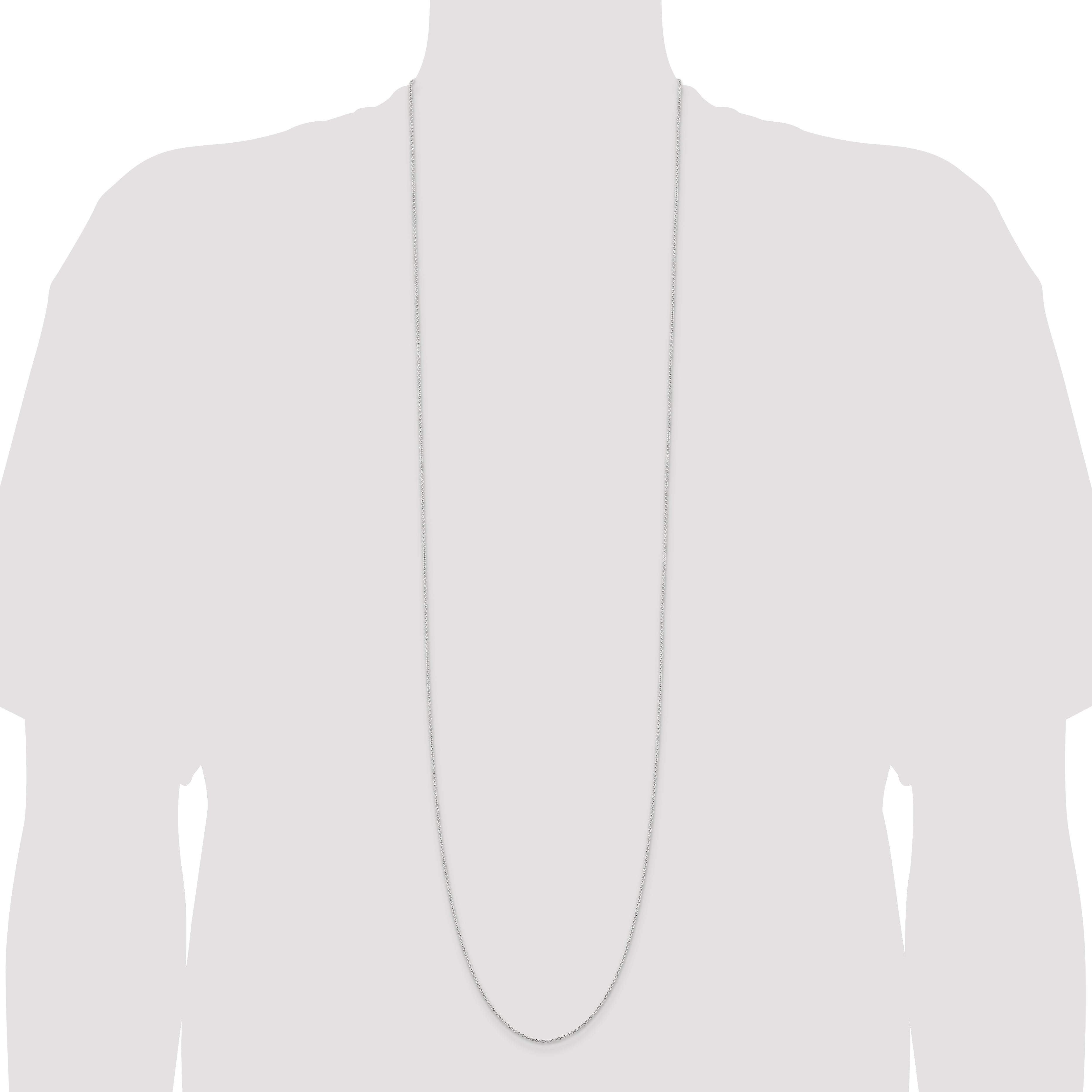 42 Inch Sterling Silver 1.25mm Cable Chain Necklace